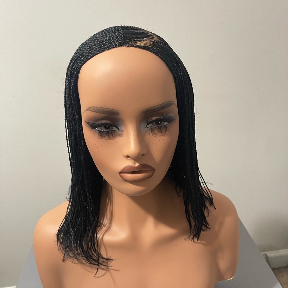 Glueless Black Braided Wig for Women